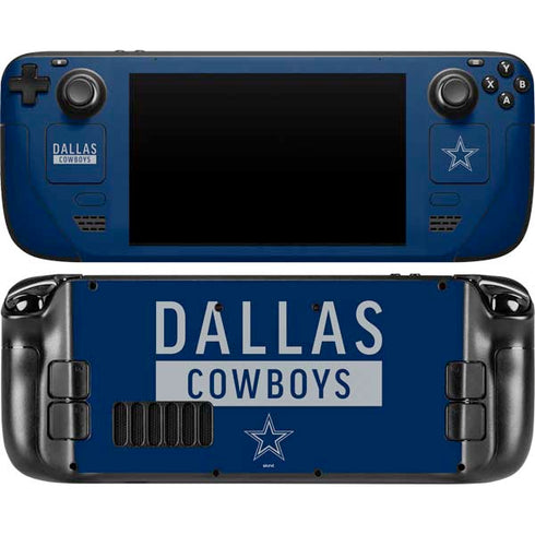 NFL Dallas Cowboys Blue Performance Series Steam Deck Handheld Gaming Computer Skin